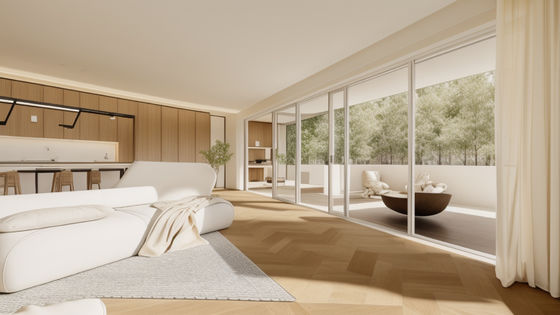 OEM / ODM Balkon Aluminium Drzwi przesuwne Szklane wodoodporne Łatwa instalacja